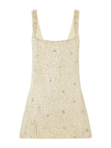Clio Peppiatt Pamela Crystal-embellished Beaded Tulle Mini Dress | Thumbnail 1 Clio Peppiatt Pamela Crystal-embellished Beaded Tulle Mini Dress | Thumbnail 1