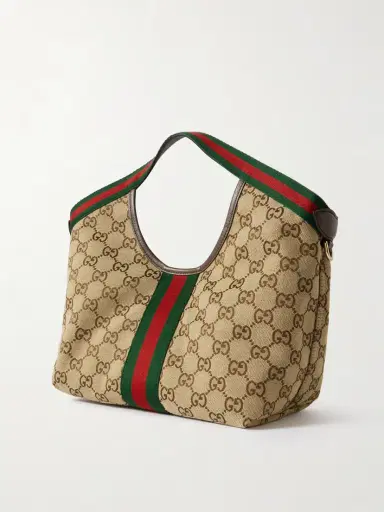 Gucci Giglio Small Leather-trimmed Canvas-jacquard Tote | Thumbnail 3 Gucci Giglio Small Leather-trimmed Canvas-jacquard Tote | Thumbnail 3
