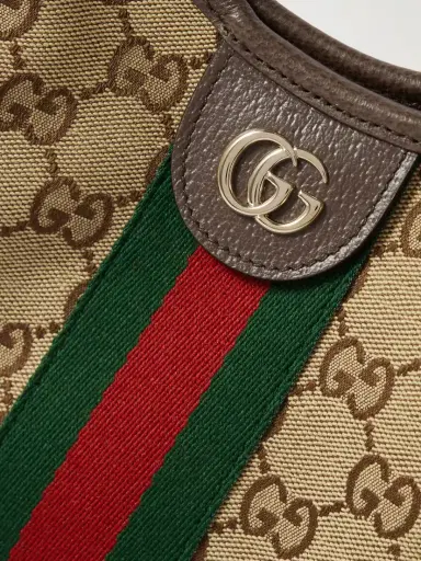 Gucci Giglio Small Leather-trimmed Canvas-jacquard Tote | Thumbnail 4 Gucci Giglio Small Leather-trimmed Canvas-jacquard Tote | Thumbnail 4