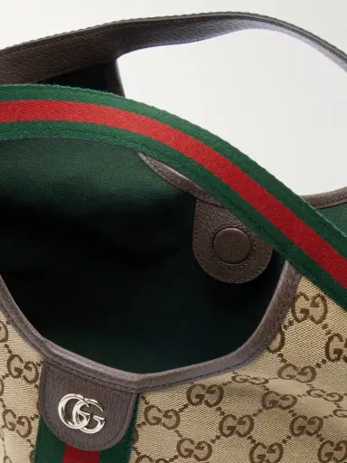 Gucci Giglio Small Leather-trimmed Canvas-jacquard Tote | Thumbnail 5 Gucci Giglio Small Leather-trimmed Canvas-jacquard Tote | Thumbnail 5