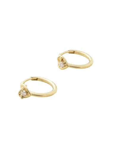 STONE AND STRAND Tie The Knot 9-karat Gold Diamond Hoop Earrings | Thumbnail 1 STONE AND STRAND Tie The Knot 9-karat Gold Diamond Hoop Earrings | Thumbnail 1