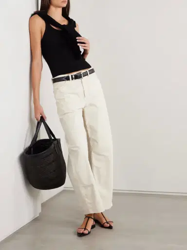 Nili Lotan Wrenley Ribbed Cotton Tank | Thumbnail 2 Nili Lotan Wrenley Ribbed Cotton Tank | Thumbnail 2