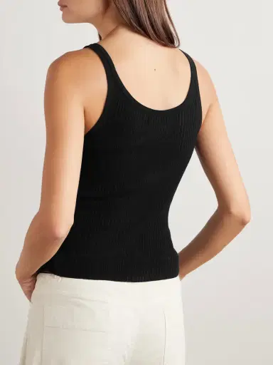Nili Lotan Wrenley Ribbed Cotton Tank | Thumbnail 3 Nili Lotan Wrenley Ribbed Cotton Tank | Thumbnail 3