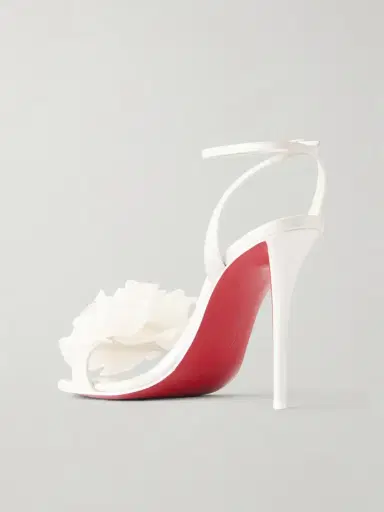 Christian Louboutin Miss Z Flora 100 Appliquéd Leather Sandals | Thumbnail 3 Christian Louboutin Miss Z Flora 100 Appliquéd Leather Sandals | Thumbnail 3