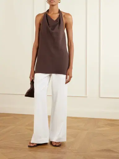 LESET Arielle Crepe Wide-leg Pants | Thumbnail 2 LESET Arielle Crepe Wide-leg Pants | Thumbnail 2