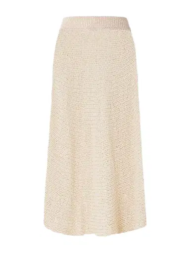 Khaite Inaya Crocheted Cotton And Silk-blend Midi Skirt | Thumbnail 1 Khaite Inaya Crocheted Cotton And Silk-blend Midi Skirt | Thumbnail 1