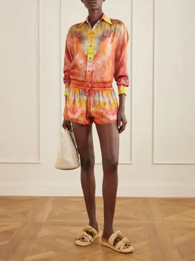 Zimmermann Alchemy Tie-dye Silk-satin Shirt | Thumbnail 2 Zimmermann Alchemy Tie-dye Silk-satin Shirt | Thumbnail 2