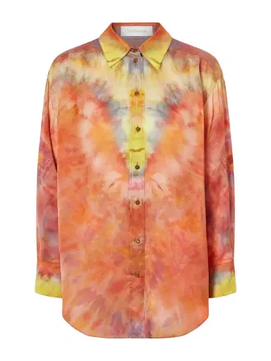 Zimmermann Alchemy Tie-dye Silk-satin Shirt | Thumbnail 1 Zimmermann Alchemy Tie-dye Silk-satin Shirt | Thumbnail 1