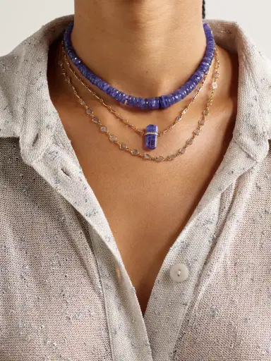 JIA JIA 14-karat Gold, Tanzanite And Diamond Necklace | Thumbnail 5 JIA JIA 14-karat Gold, Tanzanite And Diamond Necklace | Thumbnail 5