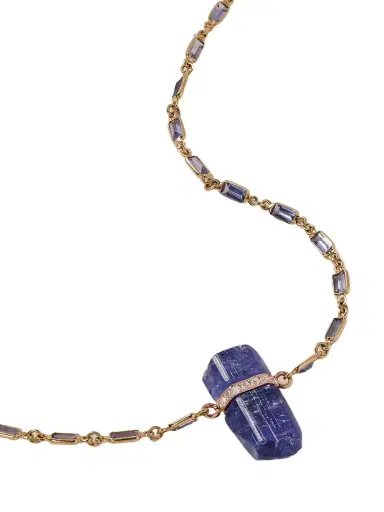 JIA JIA 14-karat Gold, Tanzanite And Diamond Necklace | Thumbnail 1 JIA JIA 14-karat Gold, Tanzanite And Diamond Necklace | Thumbnail 1