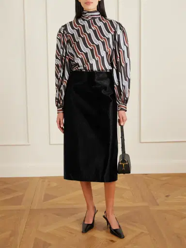 Gucci Croc-effect Leather Midi Skirt | Thumbnail 2 Gucci Croc-effect Leather Midi Skirt | Thumbnail 2