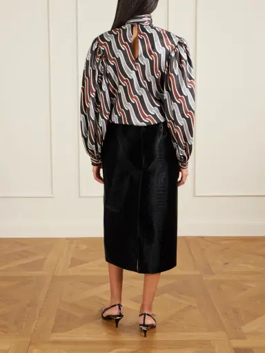 Gucci Croc-effect Leather Midi Skirt | Thumbnail 4 Gucci Croc-effect Leather Midi Skirt | Thumbnail 4