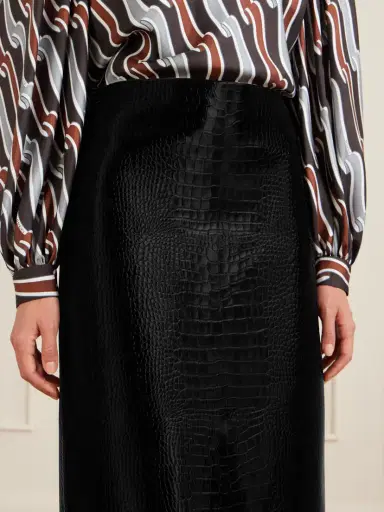 Gucci Croc-effect Leather Midi Skirt | Thumbnail 5 Gucci Croc-effect Leather Midi Skirt | Thumbnail 5