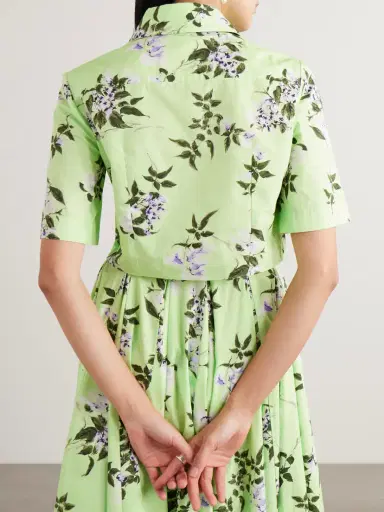 Emilia Wickstead Natalie Cropped Floral-print Cotton-poplin Shirt | Thumbnail 3 Emilia Wickstead Natalie Cropped Floral-print Cotton-poplin Shirt | Thumbnail 3