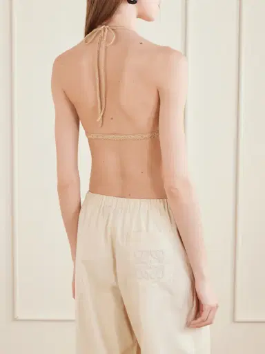 Loewe + Paula's Ibiza Crocheted Cotton Triangle Bra | Thumbnail 3 Loewe + Paula's Ibiza Crocheted Cotton Triangle Bra | Thumbnail 3