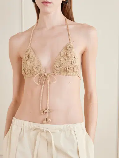 Loewe + Paula's Ibiza Crocheted Cotton Triangle Bra | Thumbnail 4 Loewe + Paula's Ibiza Crocheted Cotton Triangle Bra | Thumbnail 4
