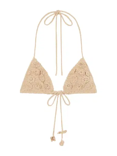 Loewe + Paula's Ibiza Crocheted Cotton Triangle Bra | Thumbnail 1 Loewe + Paula's Ibiza Crocheted Cotton Triangle Bra | Thumbnail 1