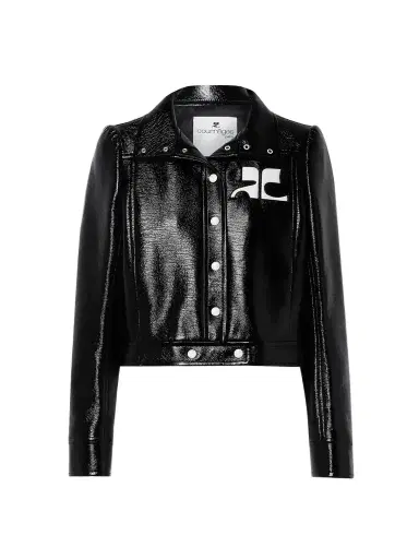 Courrèges Reedition Coated Cotton-blend Jacket | Thumbnail 1 Courrèges Reedition Coated Cotton-blend Jacket | Thumbnail 1