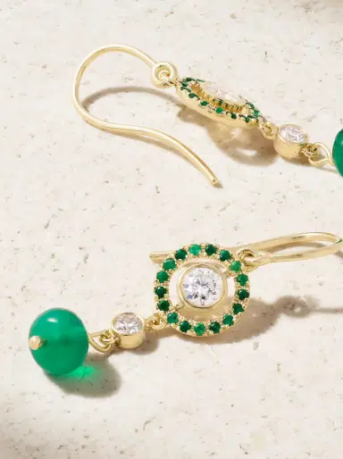 Ileana Makri Orbit 18-karat Gold Multi-stone Earrings | Thumbnail 3 Ileana Makri Orbit 18-karat Gold Multi-stone Earrings | Thumbnail 3
