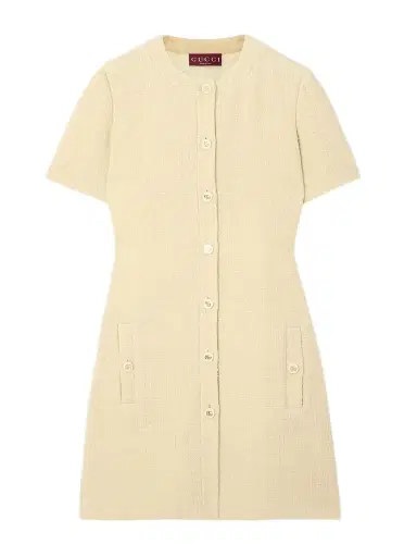 Gucci Wool-blend Tweed Mini Dress | Thumbnail 1 Gucci Wool-blend Tweed Mini Dress | Thumbnail 1