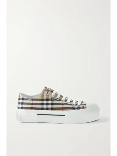 Burberry Checked Canvas Sneakers | Thumbnail 1 Burberry Checked Canvas Sneakers | Thumbnail 1
