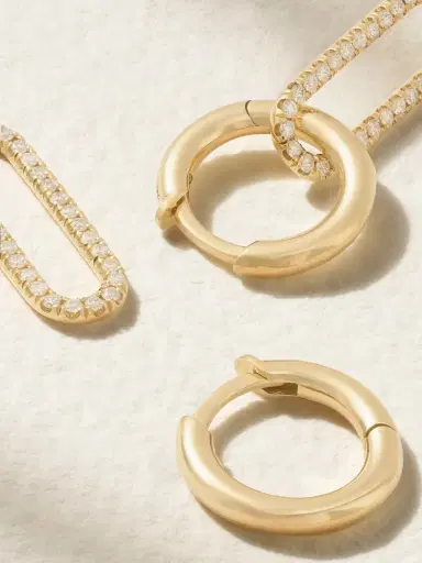 Spinelli Kilcollin Haru 18-karat Gold Diamond Hoop Earrings | Thumbnail 3 Spinelli Kilcollin Haru 18-karat Gold Diamond Hoop Earrings | Thumbnail 3