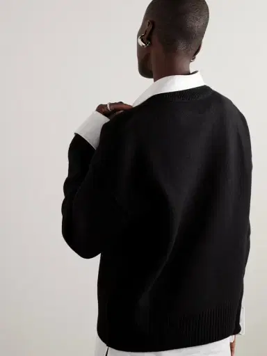 AMI PARIS + Net Sustain Adc Intarsia Wool Sweater | Thumbnail 3 AMI PARIS + Net Sustain Adc Intarsia Wool Sweater | Thumbnail 3