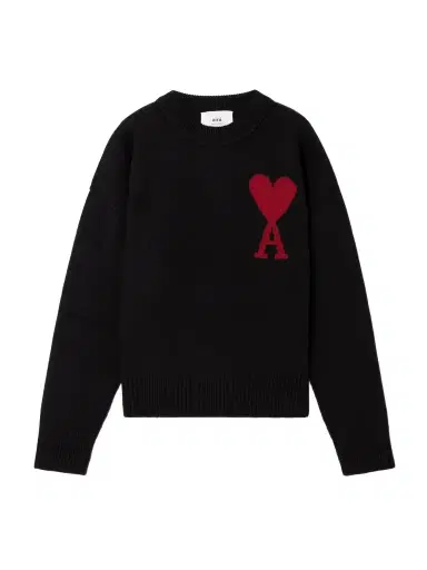 AMI PARIS + Net Sustain Adc Intarsia Wool Sweater | Thumbnail 1 AMI PARIS + Net Sustain Adc Intarsia Wool Sweater | Thumbnail 1