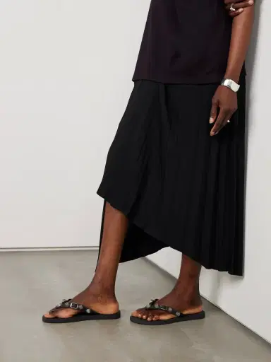 Balenciaga Cagole Embellished Rubber Flip Flops | Thumbnail 2 Balenciaga Cagole Embellished Rubber Flip Flops | Thumbnail 2