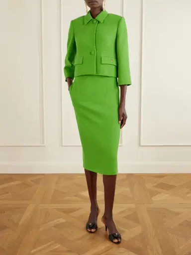 Valentino Garavani Cropped Wool-crepe Jacket | Thumbnail 2 Valentino Garavani Cropped Wool-crepe Jacket | Thumbnail 2