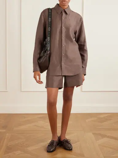 God’s True Cashmere Cocoa Linen Shirt | Thumbnail 2 God’s True Cashmere Cocoa Linen Shirt | Thumbnail 2