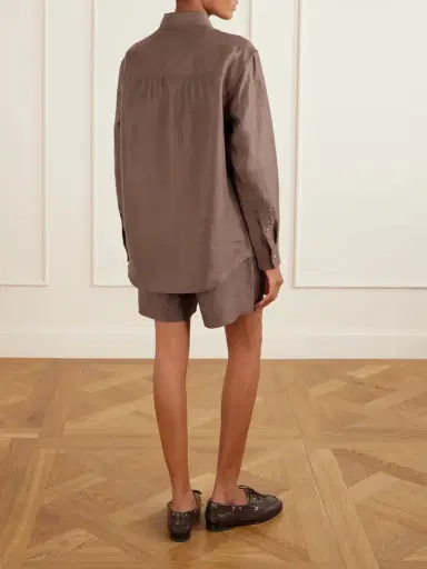 God’s True Cashmere Cocoa Linen Shirt | Thumbnail 3 God’s True Cashmere Cocoa Linen Shirt | Thumbnail 3