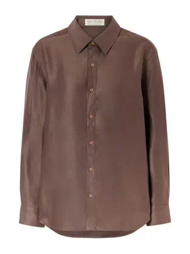 God’s True Cashmere Cocoa Linen Shirt | Thumbnail 1 God’s True Cashmere Cocoa Linen Shirt | Thumbnail 1