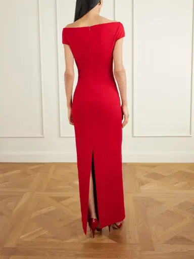 Solace London Kyra Off-the-shoulder Crepe Gown | Thumbnail 3 Solace London Kyra Off-the-shoulder Crepe Gown | Thumbnail 3
