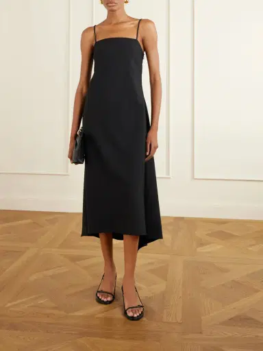 La Ligne Drape Back Recycled Satin Midi Dress | Thumbnail 2 La Ligne Drape Back Recycled Satin Midi Dress | Thumbnail 2