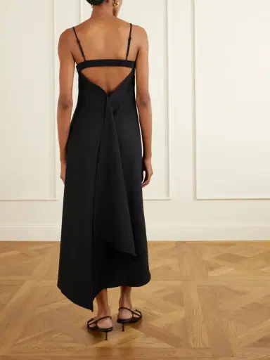 La Ligne Drape Back Recycled Satin Midi Dress | Thumbnail 3 La Ligne Drape Back Recycled Satin Midi Dress | Thumbnail 3
