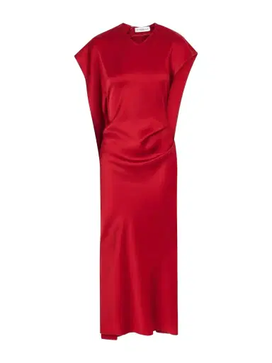 Victoria Beckham Satin Midi Dress | Thumbnail 1 Victoria Beckham Satin Midi Dress | Thumbnail 1