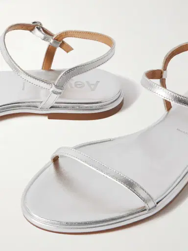 aeyde Nettie Metallic Leather Sandals | Thumbnail 4 aeyde Nettie Metallic Leather Sandals | Thumbnail 4
