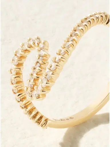 Yvonne Léon Bague Vague Surf 18-karat Gold Diamond Ring | Thumbnail 4 Yvonne Léon Bague Vague Surf 18-karat Gold Diamond Ring | Thumbnail 4