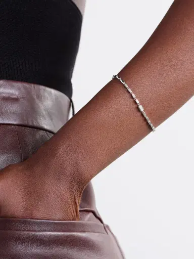 Suzanne Kalan Block Chain 18-karat White Gold Diamond Bracelet | Thumbnail 2 Suzanne Kalan Block Chain 18-karat White Gold Diamond Bracelet | Thumbnail 2