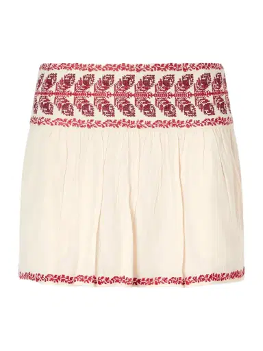 Marant Étoile Picadilia Embroidered Organic Cotton Mini Skirt | Thumbnail 1 Marant Étoile Picadilia Embroidered Organic Cotton Mini Skirt | Thumbnail 1