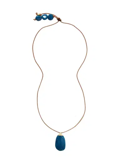 Dinosaur Designs River Rock Gold-plated, Resin And Leather Necklace | Thumbnail 1 Dinosaur Designs River Rock Gold-plated, Resin And Leather Necklace | Thumbnail 1