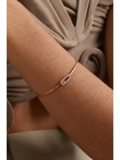 Messika Move Uno 18-karat Rose Gold Diamond Bangle | Thumbnail 2 Messika Move Uno 18-karat Rose Gold Diamond Bangle | Thumbnail 2