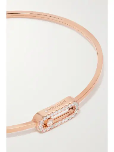 Messika Move Uno 18-karat Rose Gold Diamond Bangle | Thumbnail 4 Messika Move Uno 18-karat Rose Gold Diamond Bangle | Thumbnail 4
