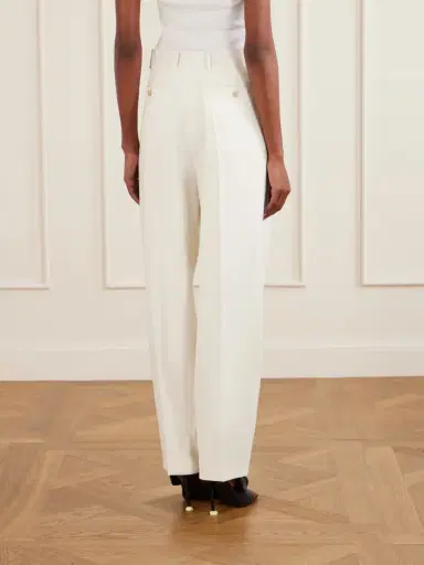 Givenchy Pleated Grain De Poudre Wool And Mohair-blend Wide-leg Pants | Thumbnail 4 Givenchy Pleated Grain De Poudre Wool And Mohair-blend Wide-leg Pants | Thumbnail 4