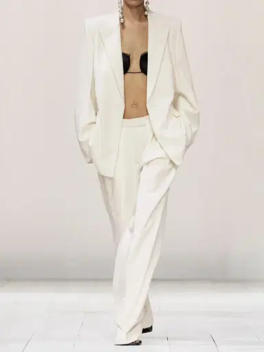 Givenchy Pleated Grain De Poudre Wool And Mohair-blend Wide-leg Pants | Thumbnail 6 Givenchy Pleated Grain De Poudre Wool And Mohair-blend Wide-leg Pants | Thumbnail 6