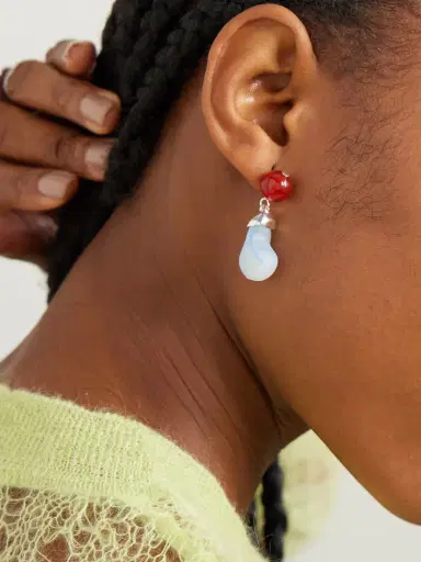 Completedworks Recycled Silver, Resin And Agate Earrings | Thumbnail 2 Completedworks Recycled Silver, Resin And Agate Earrings | Thumbnail 2