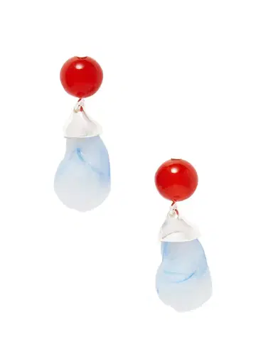 Completedworks Recycled Silver, Resin And Agate Earrings | Thumbnail 1 Completedworks Recycled Silver, Resin And Agate Earrings | Thumbnail 1