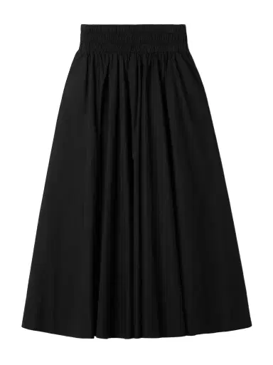 Suzie Kondi The Kyria Gathered Cotton-poplin Midi Skirt | Thumbnail 1 Suzie Kondi The Kyria Gathered Cotton-poplin Midi Skirt | Thumbnail 1