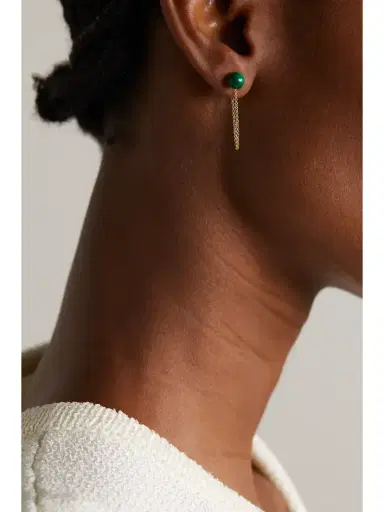Mateo 14-karat Gold Malachite Earrings | Thumbnail 2 Mateo 14-karat Gold Malachite Earrings | Thumbnail 2